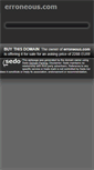 Mobile Screenshot of erroneous.com